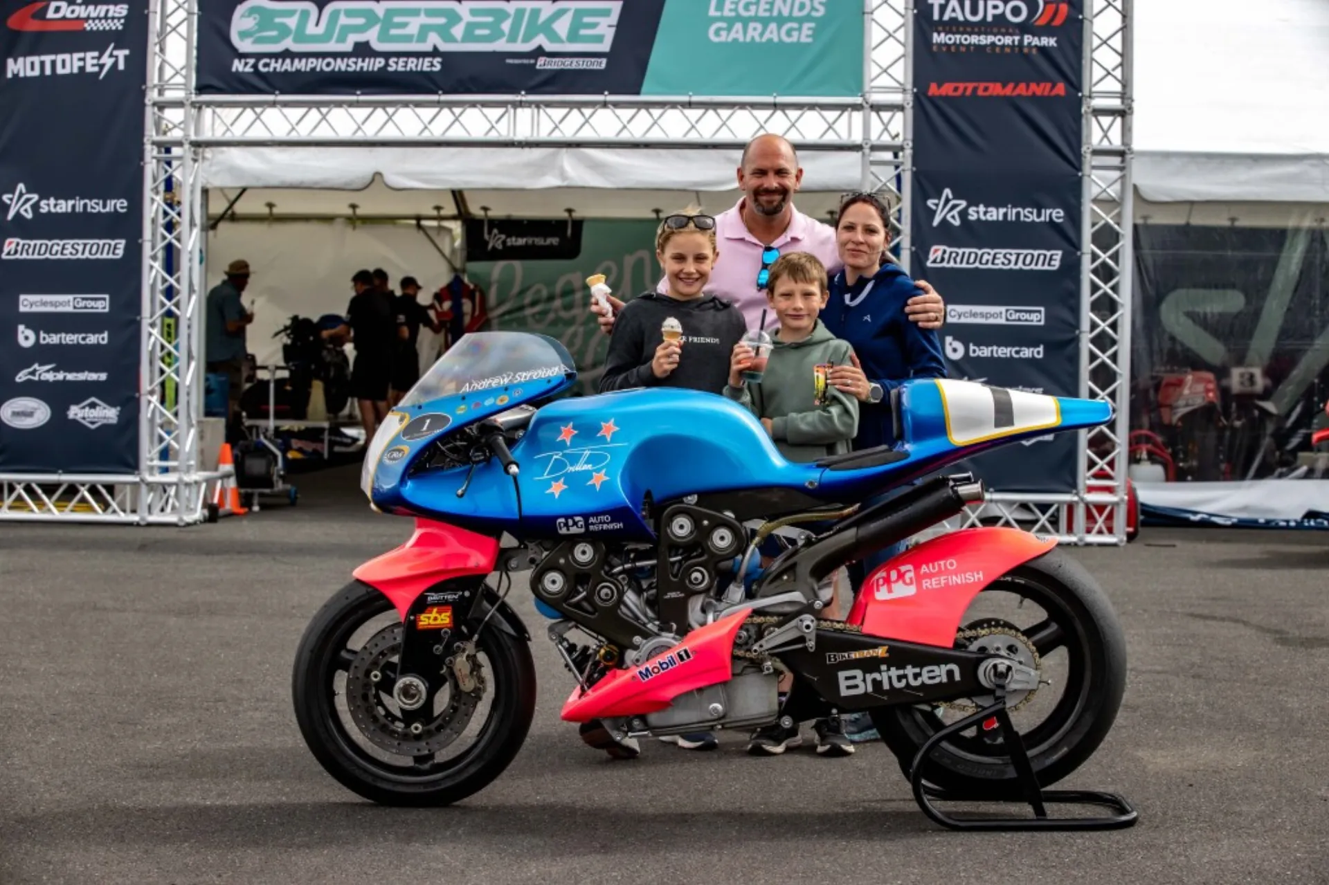 Legends Garage with iconic motorcycles